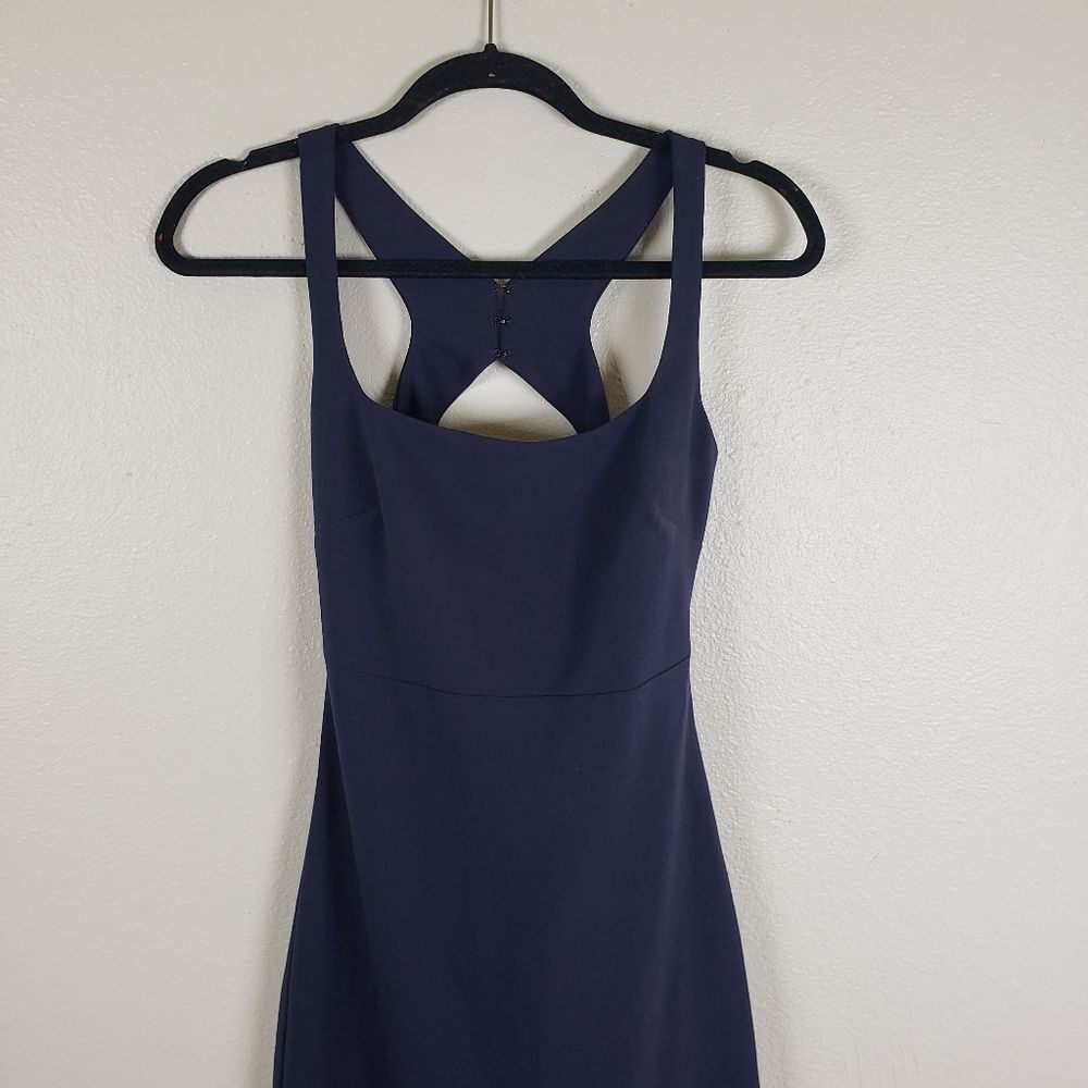 Women's NWT Likely Navy Blue Barnes Sleeveless Mermaid Ruffle Formal Dress SZ 0 - Picture 10 of 15